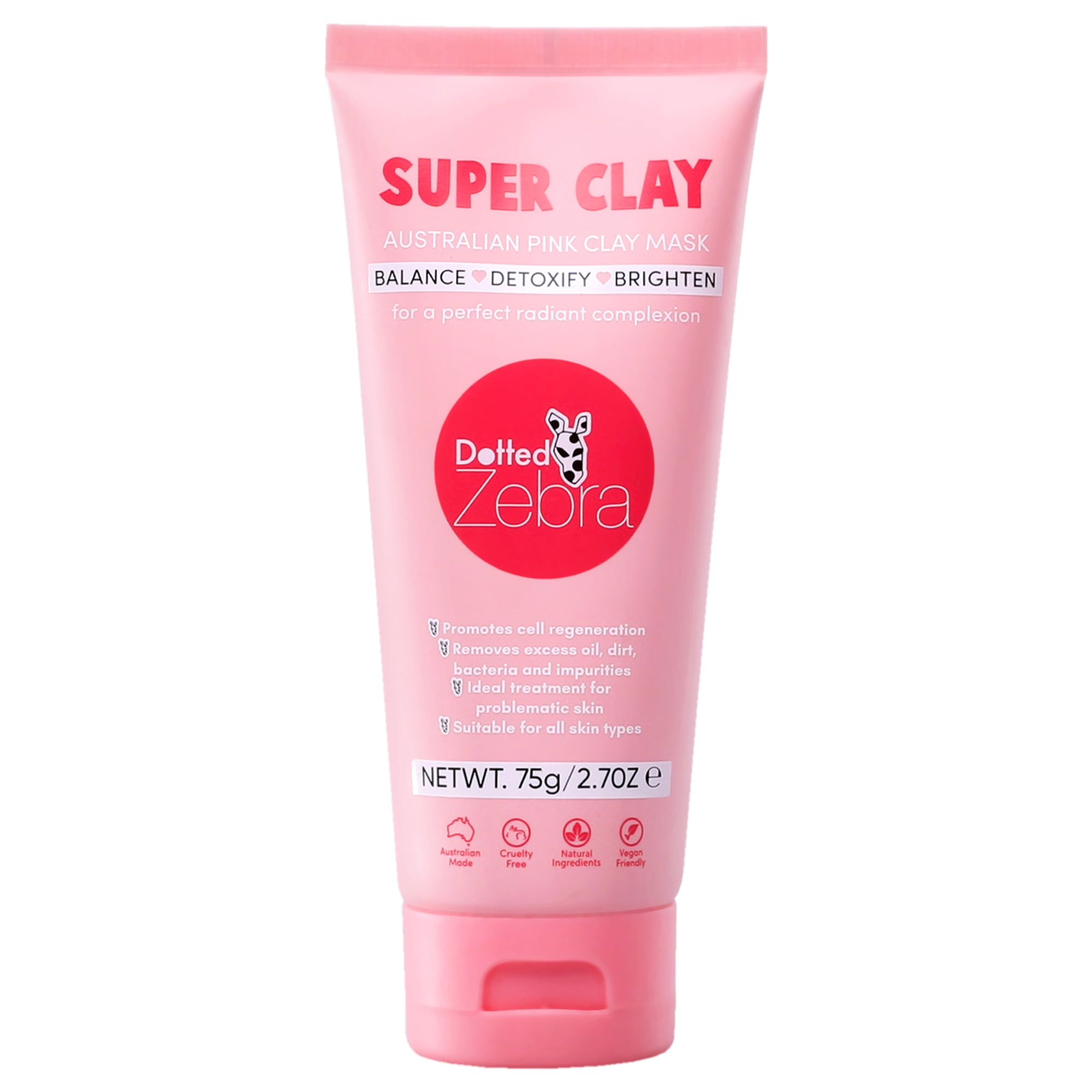 Dotted Zebra - Super Clay De Para Mujeres - Mascarilla De 2,7 Oz