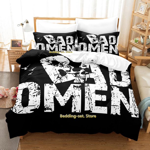 Bad omens Bedding Set Single Twin Full Queen King Size Bed Set Adult Kid Bedroom Duvetcover Sets 3D Print Anime Bed Sheet Set Bed Sheets