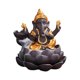 thumbnail image 5 of Quemador De Incienso De Reflujo Conos De Incienso De Cascada Estatua De Lord Ganesha Oro, 5 of 5