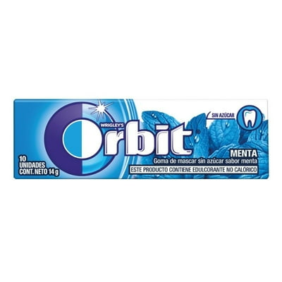 Chicle Sin Azúcar Sabor Menta 14 G Orbit