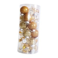 Bothyi - 24X Decoraciones Para Árboles De Navidad Bolas De Navidad Adornos Para Vacaciones Boda Patio Dorado