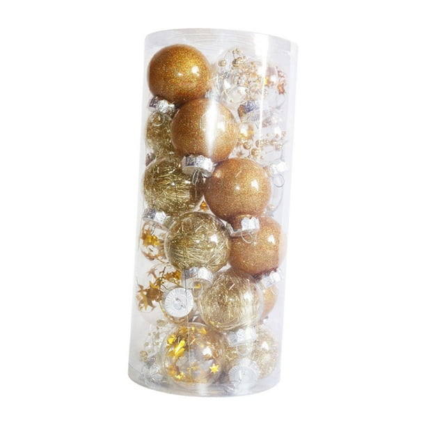 24x Decoraciones Para árboles De Navidad Bolas De Navidad Adornos Para Vacaciones Boda Patio Dorado