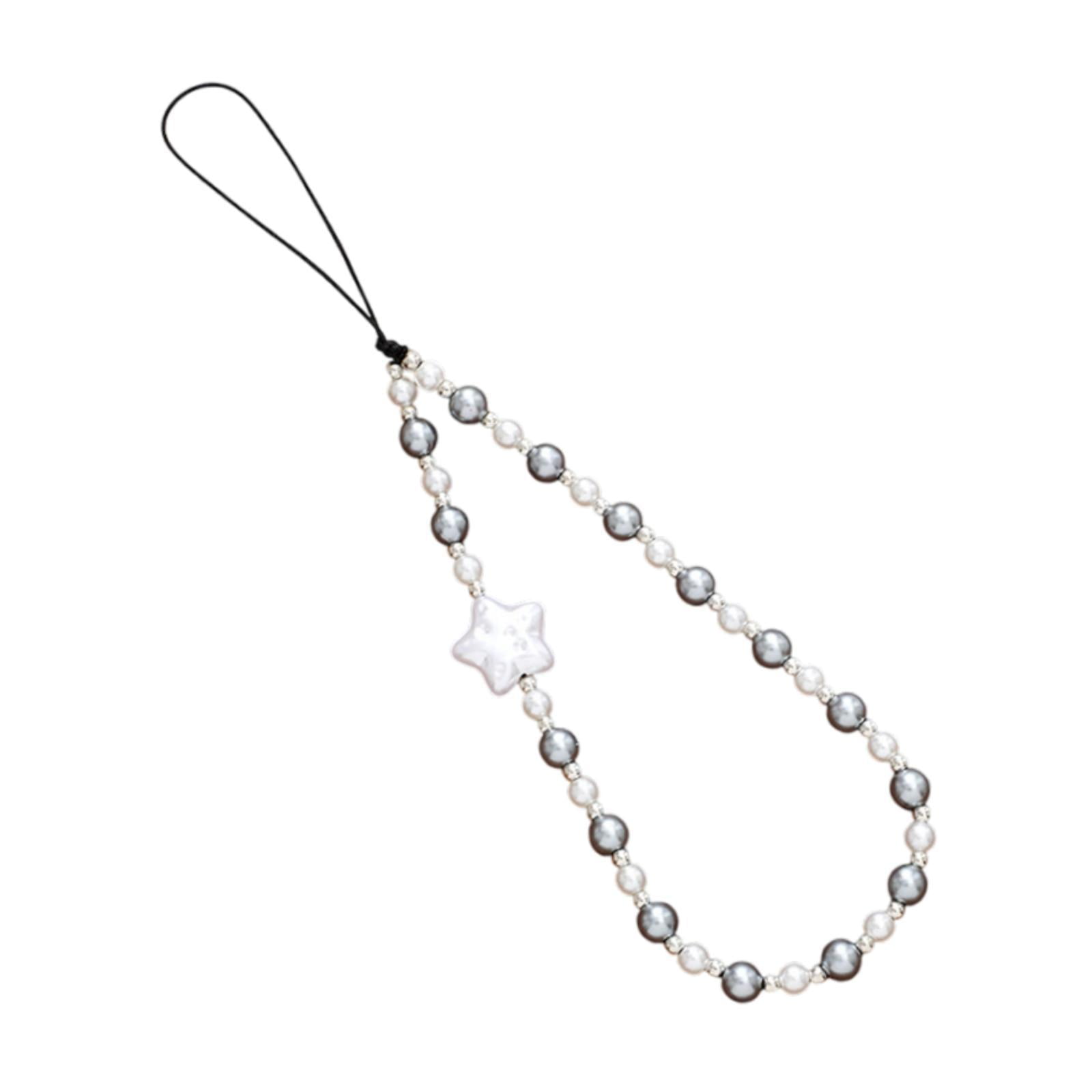Bothyi - Correa De Muñeca Para Teléfono Con Cuentas, Decorativa, Multifuncional, Con Forma De Estrella