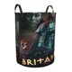 thumbnail image 2 of Britannia Cesta de lavandería de gran capacidad redonda con asa, bolsa para ropa sucia plegable, almacenamiento para dormitorio, baño y lavadero 44x35 cm, 2 of 6