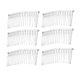 thumbnail image 4 of 6pcs bricolaje en blanco metal pinzas para el cabello lado peine 20 dientes accesorios para el cabello de plata, 4 of 5