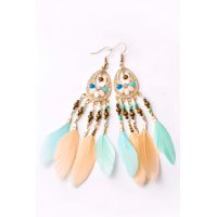 Aros De Pluma Bohemian Sexy Gloriahoon
