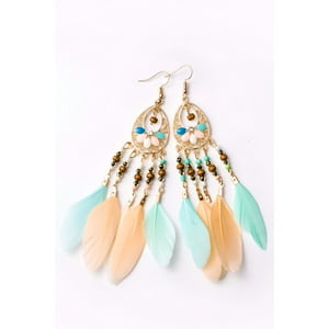 Aros De Pluma Bohemian Sexy Gloriahoon