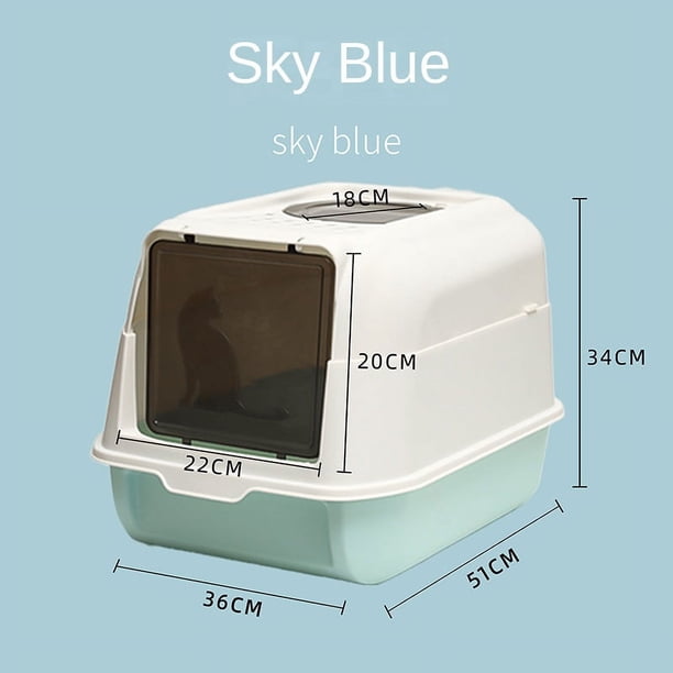 Anti-Splash Cat Litter Box with Deodorant for Cats - Fully Enclosed Toilet for Hygienic and Odor-Free Use