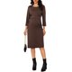 thumbnail image 2 of INSPIRE CHIC Vestido de Trabajo de Maternidad con Mangas 3/4 Semi Formal para Oficina Vestidos de Embarazo con Fruncido XX-Large Marrón, 2 of 6