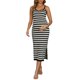 thumbnail image 1 of INSPIRE CHIC Vestido de Maternidad para Mujer Bodycon Rayado Largo Midi Sin Mangas Cami Tejido Casual Ajustado Vestidos de Embarazo L Negro, 1 of 6