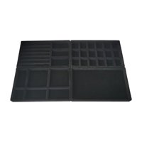 Ioensy - 4 Uds Bandejas De Joyería Organizador Multiusos Ahorro De Espacio Para Pulsera De Anillo Negro