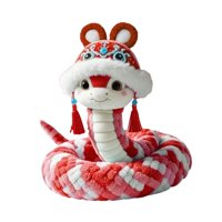 Magideal - Serpiente De Peluche De Año Nuevo Chino, Decoración Para Festivales, Serpiente De Peluche Única Y Realista. Rojo 25Cm