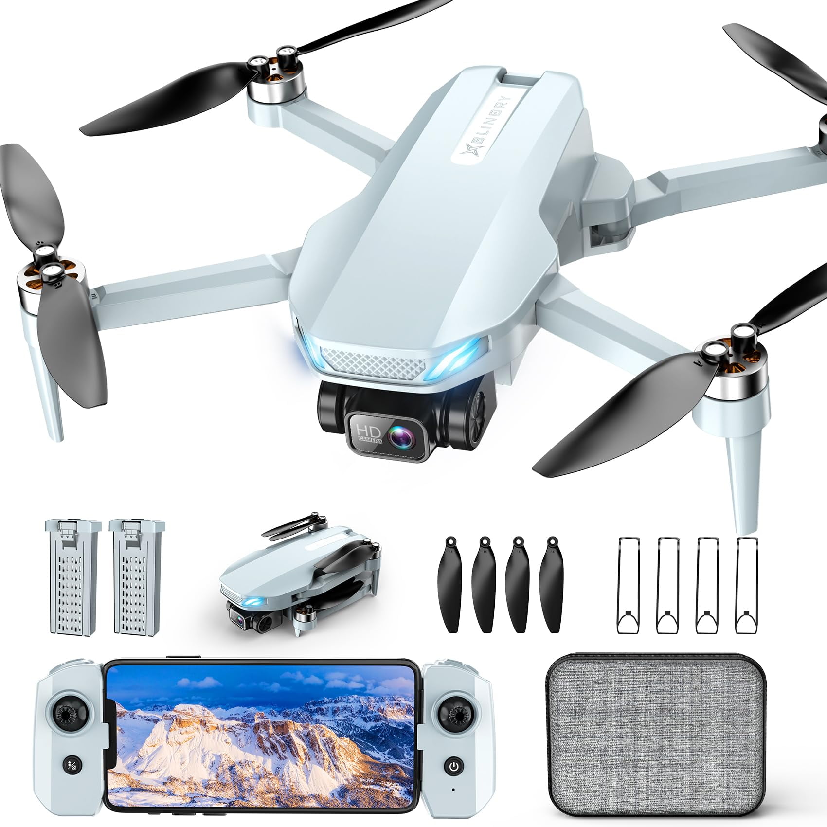Drone Blinory X60 Con Cámara 2k Hd, 36 Minutos De Vuelo Para Adultos
