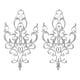 thumbnail image 3 of 2 Piezas Parche Bordado Tela Decorativo Manualidades Aplique Autoadhesivo Artesanía Textil Material Poliéster Adecuado para Disfraces Prendas Mochilas Plata, 3 of 5