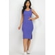 thumbnail image 1 of Vestido Midi de Tirantes con Abertura Lateral y Canalé, 1 of 2