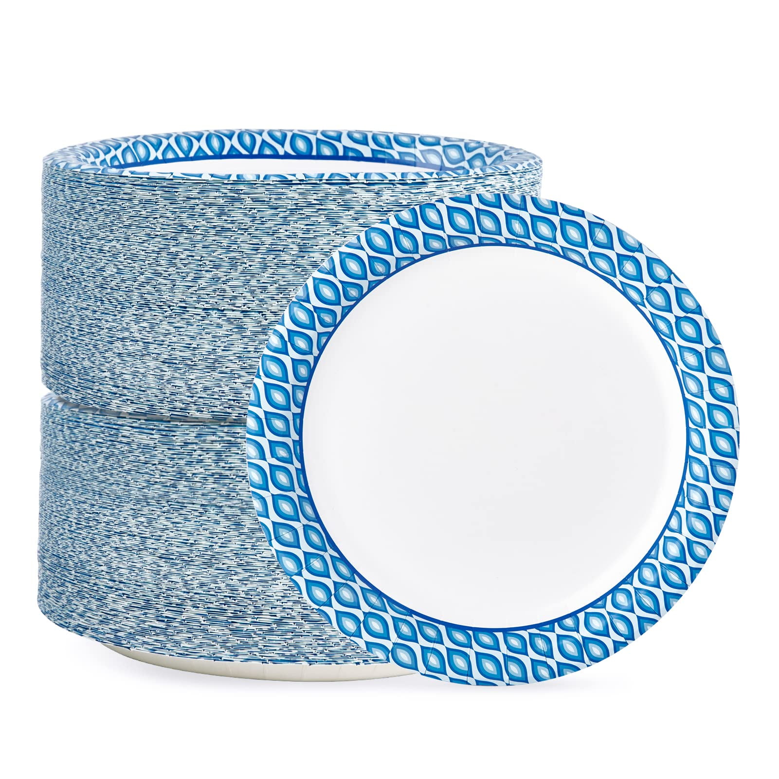 Platos De Papel Desechables Muchii De 21,27 Cm, 300 Unidades