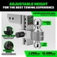 thumbnail image 2 of Trailer Hitch Rhino USA, receptor ajustable de 2 pulgadas, plateado, 2 of 8