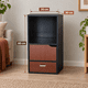 thumbnail image 2 of Velador Organizador 30x30x60 cm Negro Madera con Cajón Puerta Repisa Abierta MDF 12 mm, 2 of 6
