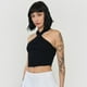 thumbnail image 3 of Peto Mujer Tejido Cuello Cruzado Negro Corona, 3 of 5