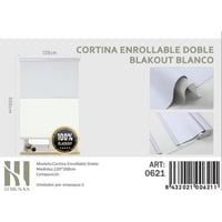 Mundo Shopping - Cortina Enrrollable Blackout Blanco 120X200Cm