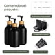 thumbnail image 3 of Venhoouse Pack 3 Dispensador De Jabón 500 Ml Plástico Bambú Negro, 3 of 8