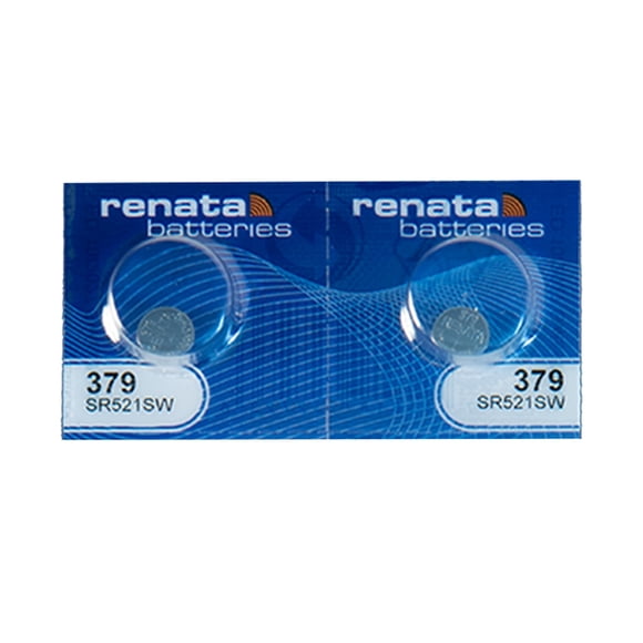 Batería de reloj Renata 379 SR521SW, 1,55 V, óxido de plata (2 unidades)