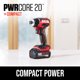 thumbnail image 2 of Atornillador de impacto SKIL PWR CORE 20V Brushless 1/4" Hex 2 Ah, 2 of 3