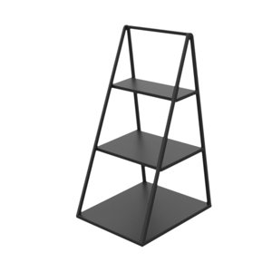 Magideal - Soporte De Exhibición Para Magdalenas, Soporte De 3 Niveles Para Postres, Joyería, Pastel, Estatuilla, Organizador Para Baby Shower, Hogar, Cumpleaños Negro