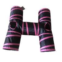 Magideal - Tubo De Túneles Para Gatos, Juguetes Interactivos Plegables Para Mascotas Con Laberinto De Bolas, Túneles Para Gatos Para Conejo, Erizo, Cachorro, , Rojo