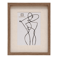 Genérico - Portarretratos Madera Box Paspartú Foto 20X30 O 30X40Cm Marrón