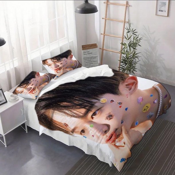 3pcs Wonho Poster Duvet Cover Set - Bedding Set Suitable for Christmas