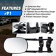 thumbnail image 3 of Espejos de Remolque MirroGuard MG91 de Doble Brazo Clip-On Negro, 3 of 9