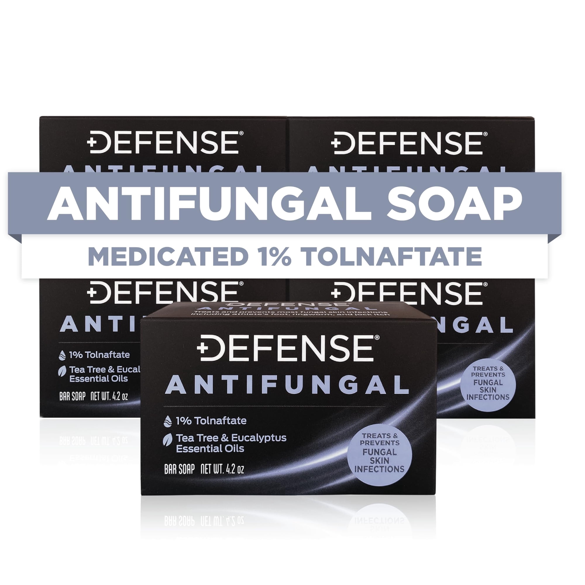 Defense Soap - Jabón Antimicótico En Barra Defense, Paquete De 5 Unidades, Tiña Inguinal