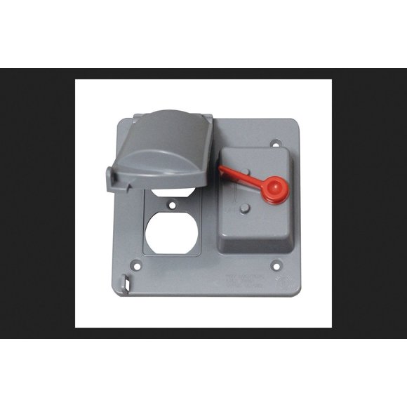 Cubierta cuadrada de plástico Sigma Electric para caja combinada de 2 bandas