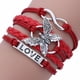 thumbnail image 1 of Handmade Leather Bracelet with Love and Butterfly Design - Perfect Gift for Men and Women, 1 of 5