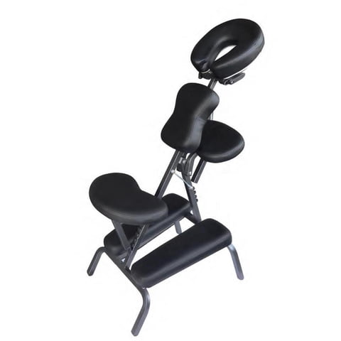 Glomed - Silla De Masajes Plegable Premium Negra + Bolso