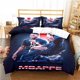 thumbnail image 1 of Football Star Bedding Set Printed Duvet Cover Comfortable Breathable Luxury Cotton Quilt Pillowcase Single King QueenBed Sheets, 1 of 5