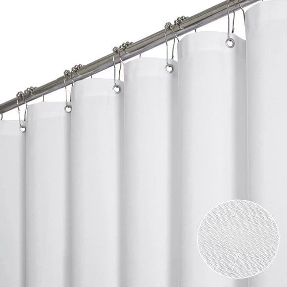 Cortina De Ducha De Tela Extralarga 182 X 214 Cm Color Blanco