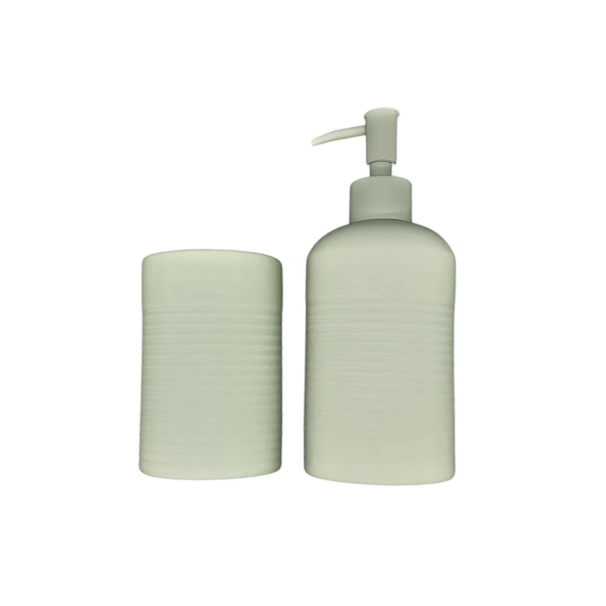 Oem - Set De Baño 2 Piezas Ceramica Jabon Porta Cepillo Vd