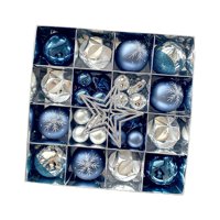 Magideal - Adornos De Decoración Navideña, Colección De Suministros Decorativos Para Fiestas, Accesorios Fotográficos Para Pared, Sala De Estar, Inauguración De Azul Y Plata