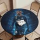 thumbnail image 5 of Vinícius Júnior theme Fitted Round Tablecloths Elastic Edged Table Covers Waterproof Table Cloth For Kitchen Holiday Party Tables Decor 120cm, 5 of 6