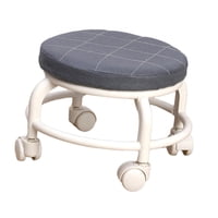 Bothyi - Taburete Redondo Con Ruedas, Silla Giratoria Resistente Y Resistente, Para Lavado De Coches, Salones De Fitness, Color Negro