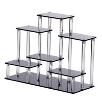 Magideal - Soporte De Exhibición De Acrílico Soporte De Exhibición Organizador De Exhibición Estante De Exhibición Vertical Para Figuras De Muñecas Coleccionable , Negro S