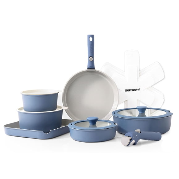 Set de Utensilios de Cocina Sensarte 17 Piezas Azul Marino