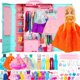 thumbnail image 1 of Armario para muñecas Style Shine, set de 70 piezas con ropa y accesorios, 1 of 7