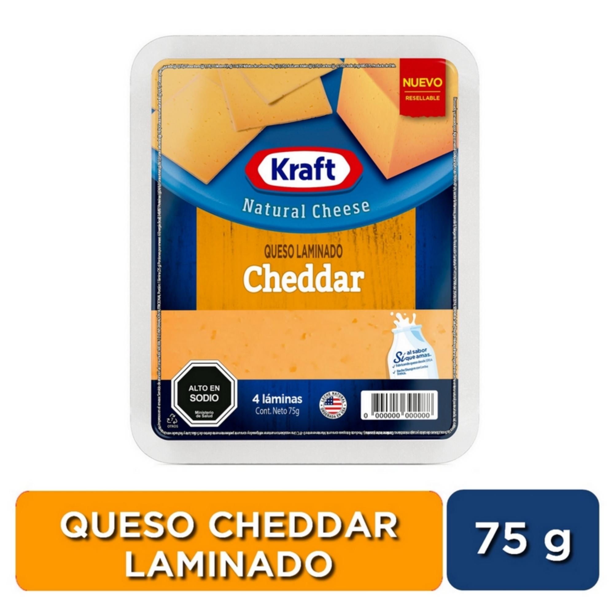 Queso Cheddar Laminado 75 g Kraft