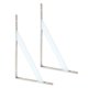 thumbnail image 1 of 2 Piezas Soporte De Estante De Pared En Forma De L De Metal Soporte De Bastidor 150x95x2mm Blanco, 1 of 5