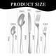 thumbnail image 4 of Juego de vajilla de acero inoxidable de 48 piezas, cuchillo para carne estilo occidental para 8 personas, tenedor, cuchara en caja de regalo, 4 of 5