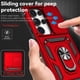 thumbnail image 3 of Funda Resistente Anillo Soporte Samsung Galaxy S25 Ultra Privacidad Cámara Montaje Magnético Rojo, 3 of 6