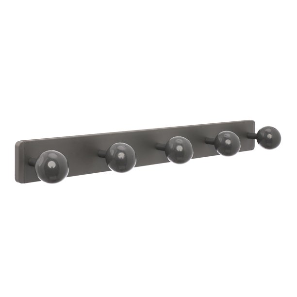 REGALWOVEN 1 Pcs Perchero de Pared, Gancho de Abrigo de Madera de Aluminio, Ganchos de Pared para Colgar, Perchero para Entrada, Baño, Dormitorio Gris 15.7*1.6in